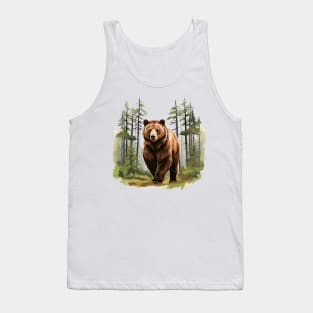 Brown Bear Forest Tank Top